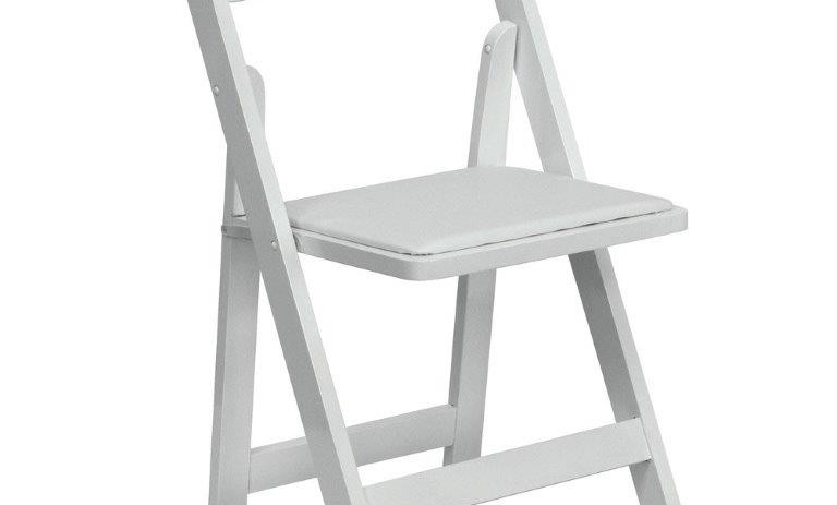 Sunshine Coast White Padded Folding Chair Hire | Party, Wedding Seating Rentals | Alfie’s Event Hire